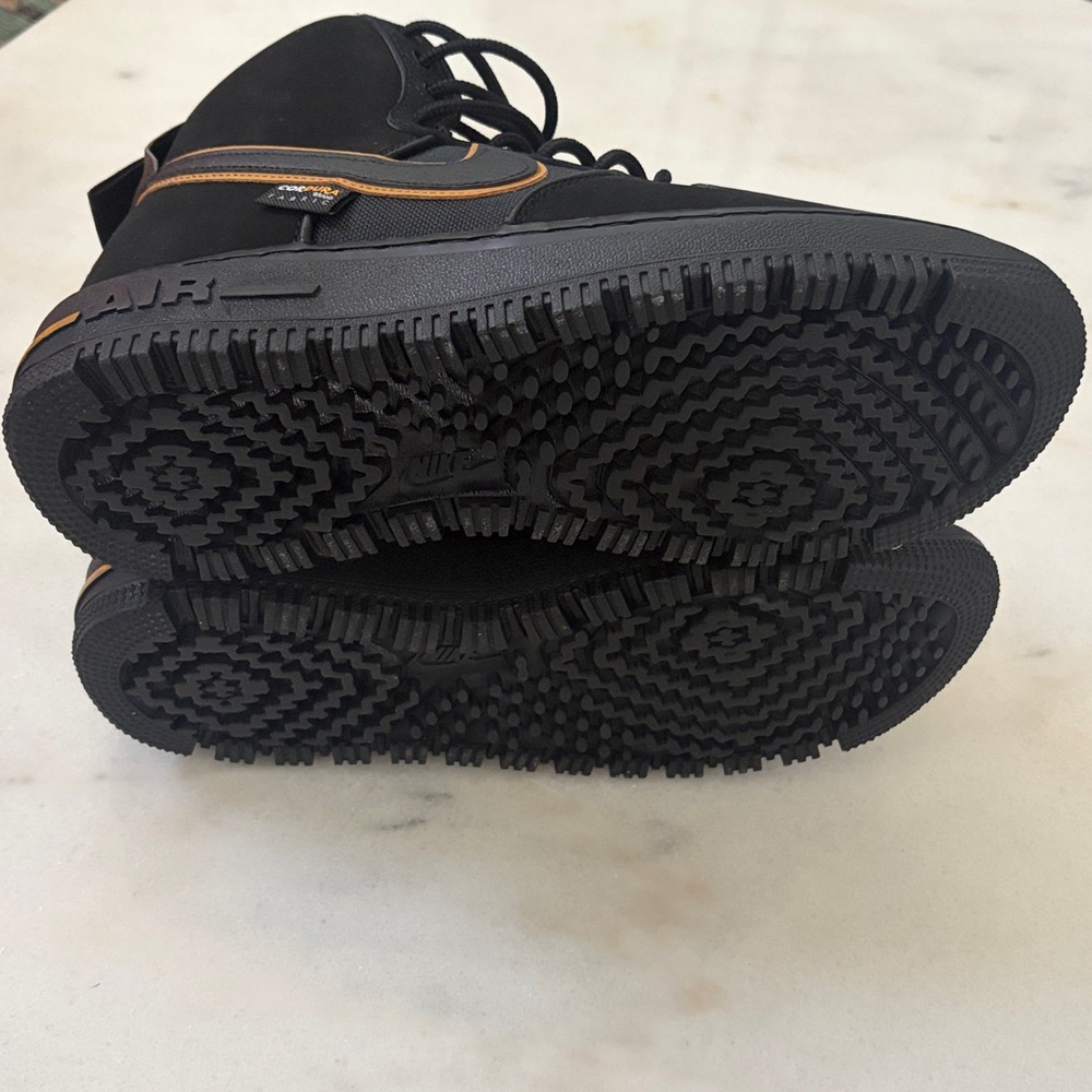 Nike Air Force 1 Boot Cordura Black/Gold Men’s 8 - Picture 6 of 7